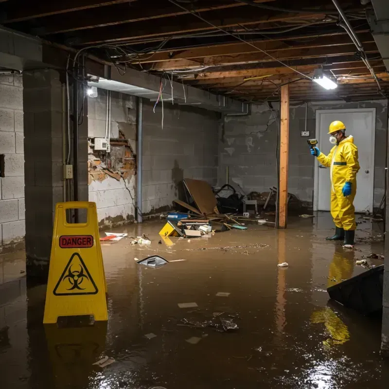 Flooded Basement Electrical Hazard in Quebradillas Municipio, PR Property